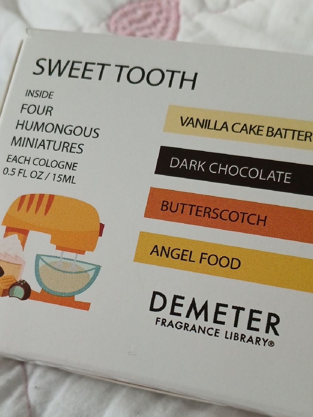 Demeter Sweet Tooth Mini Cologne Set - 4 .5 Oz. Perfume Bottles.